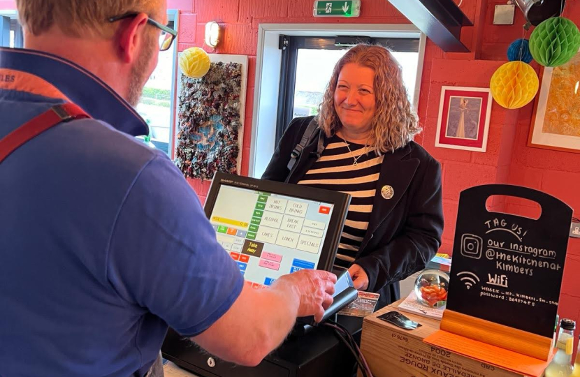 Faye in Kimbers Farm Shop