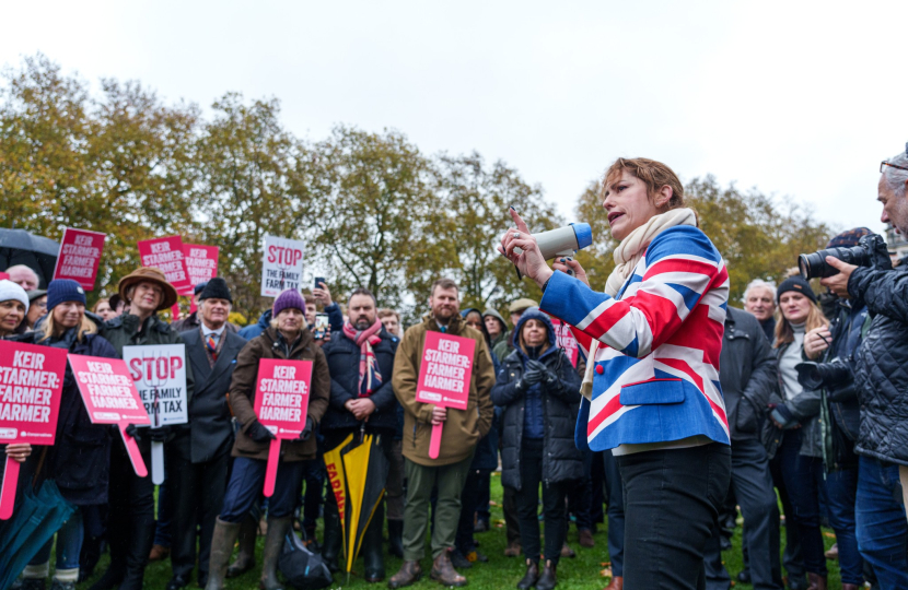 Shadow Secretary of State addresses crowd at protest