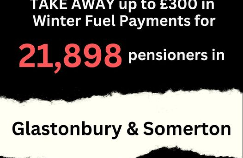 21,898 pensioners will loose winter fuel payments in Glastonbury and Somerton